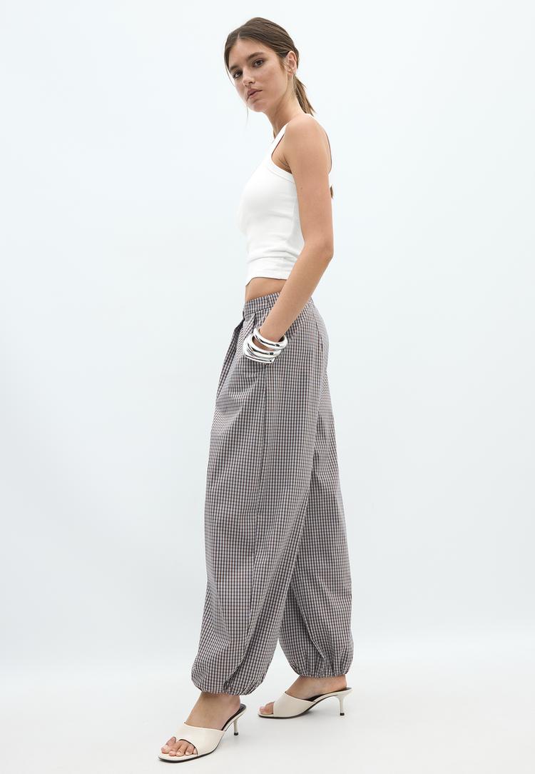 pantalon ballon a carreaux