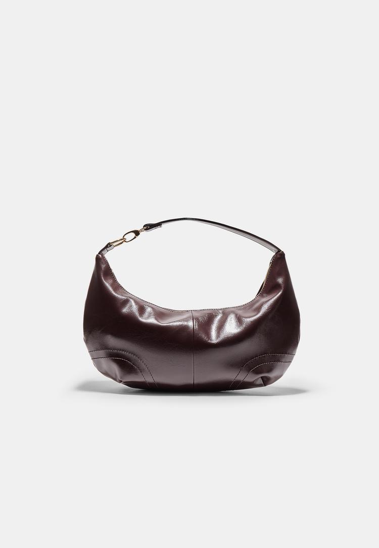 Stradivarius Geantă Alungită Cu Cusături Maro Os