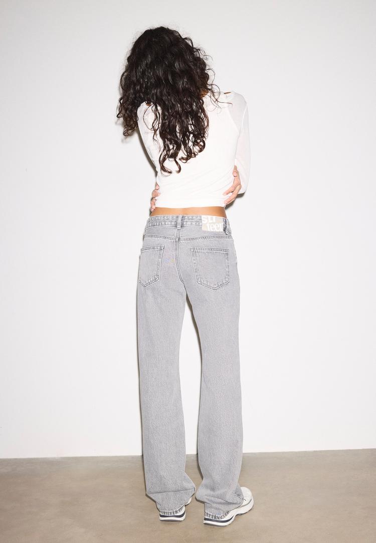 jeans straight low waist