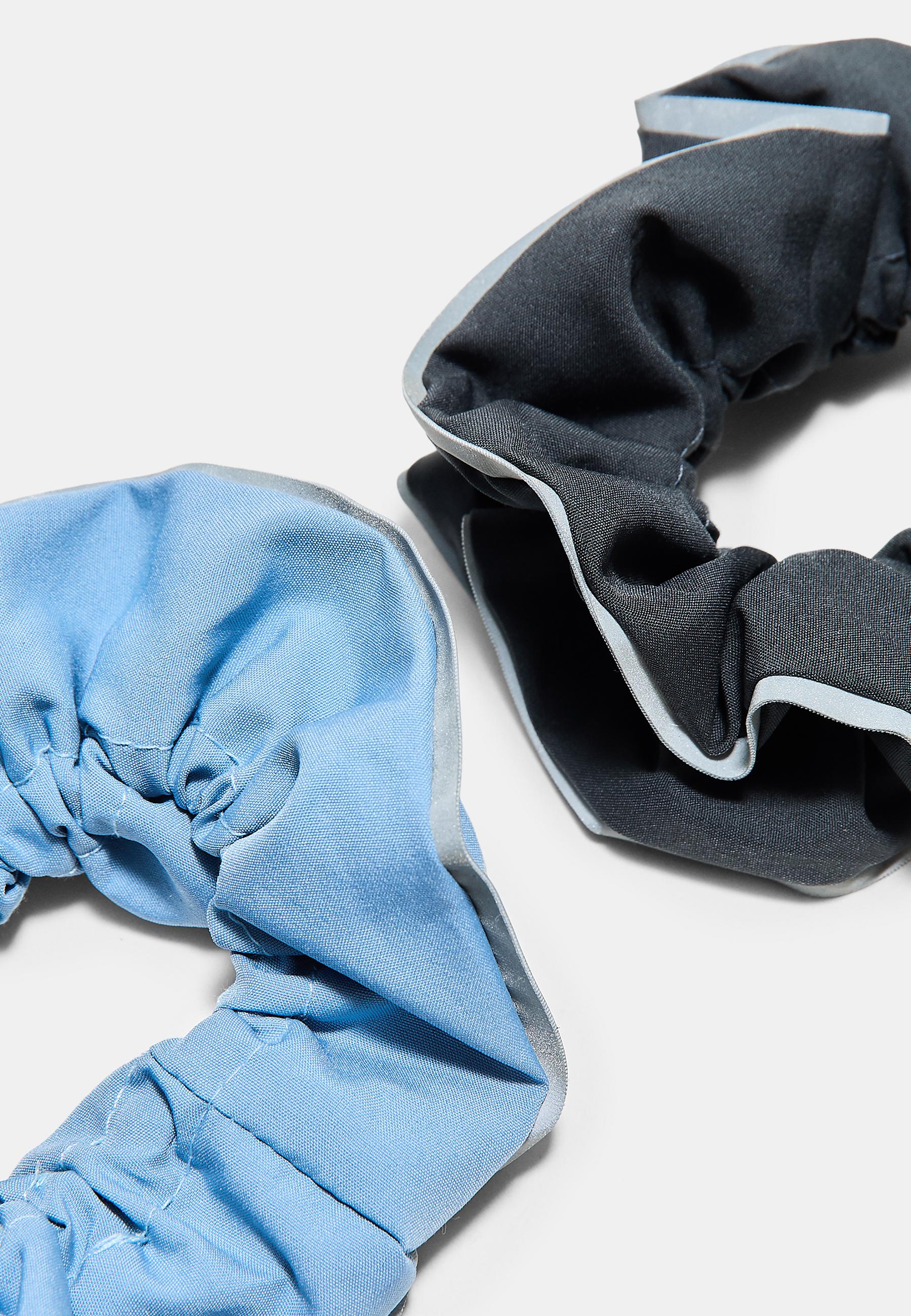 Set of 2 sporty scrunchies — Grey