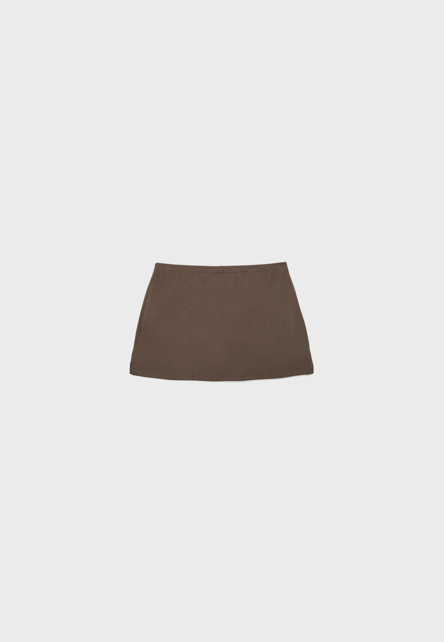 Basic knit skort — Brown