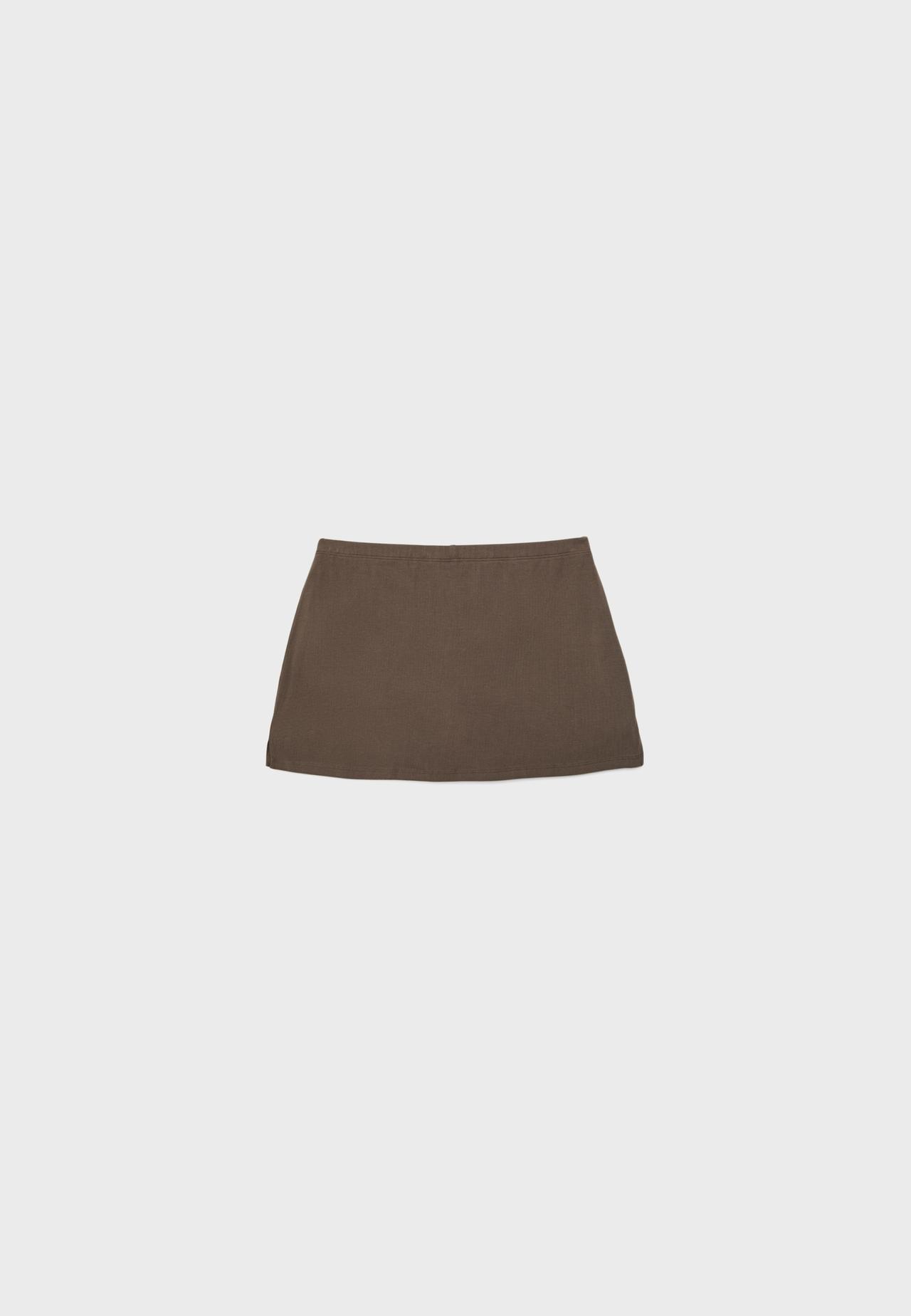Basic knit skort — Brown