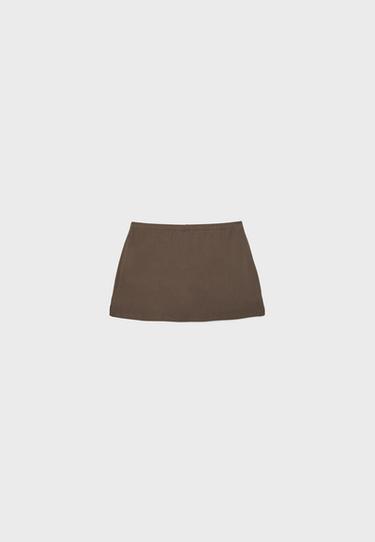 Basic knit skort — Brown 7