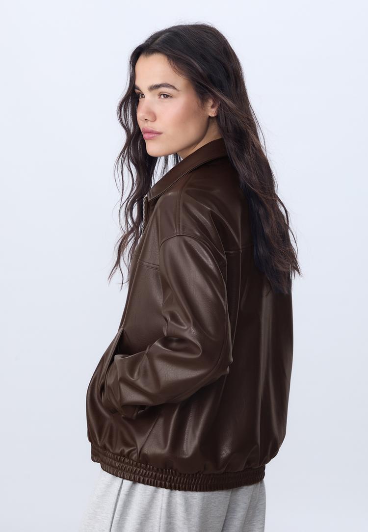 blouson oversize similicuir