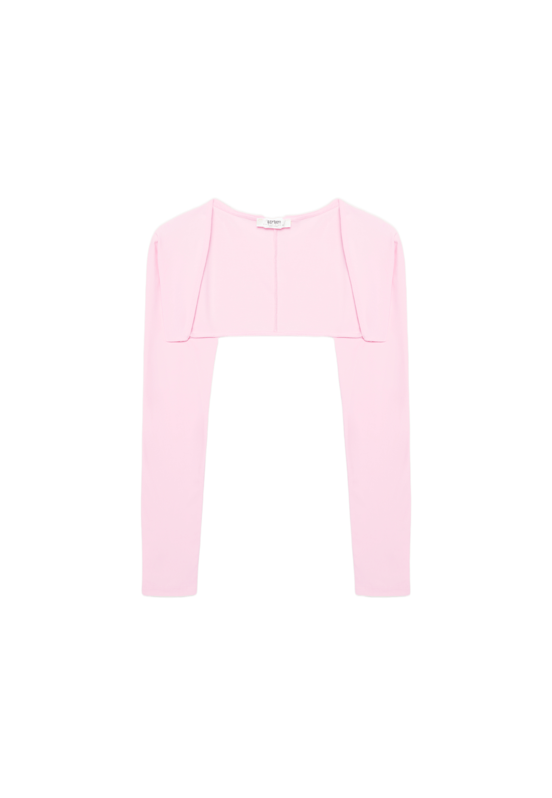 Slim fit long sleeve bolero — Pastel pink