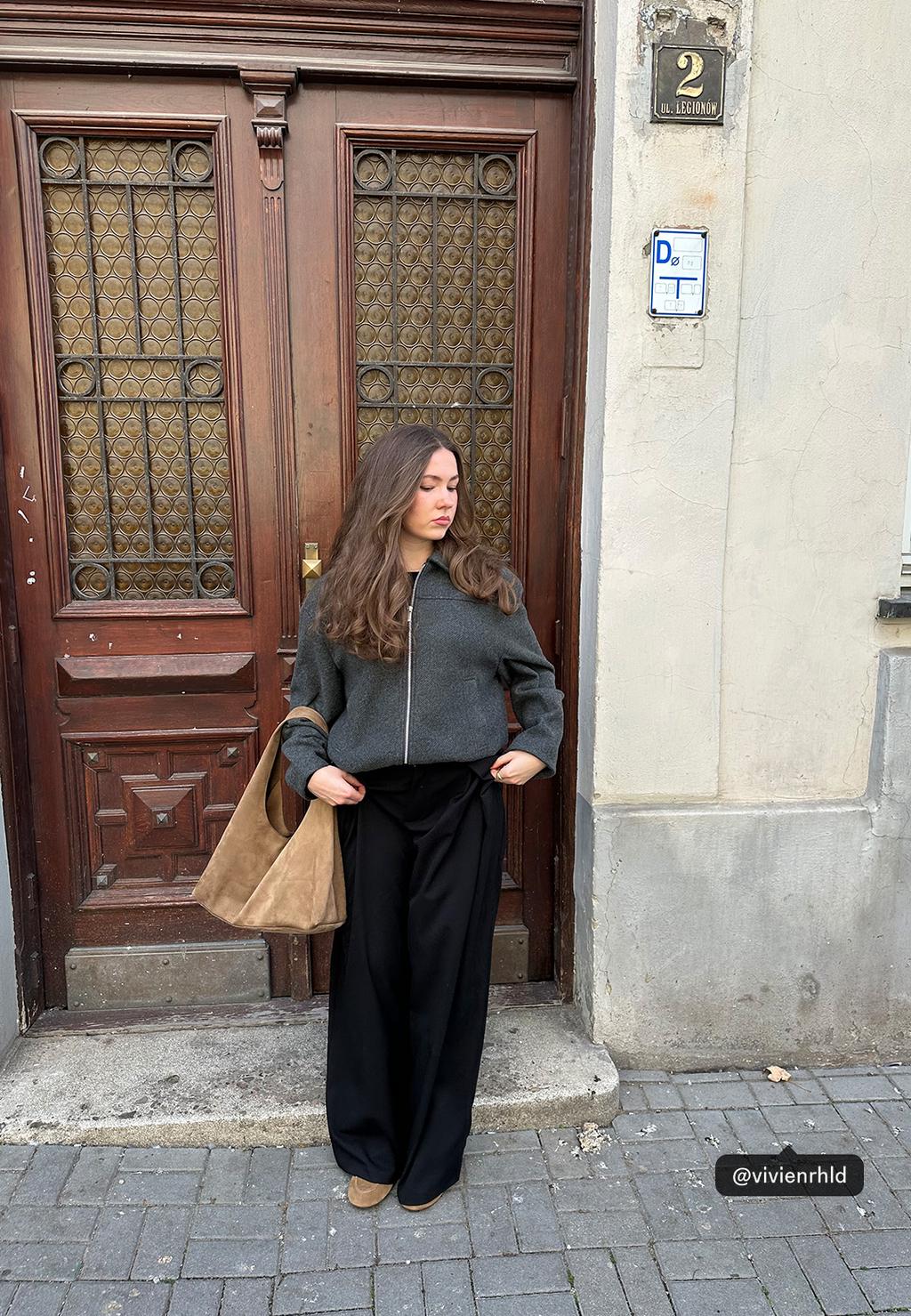 Maxi darted trousers with belt