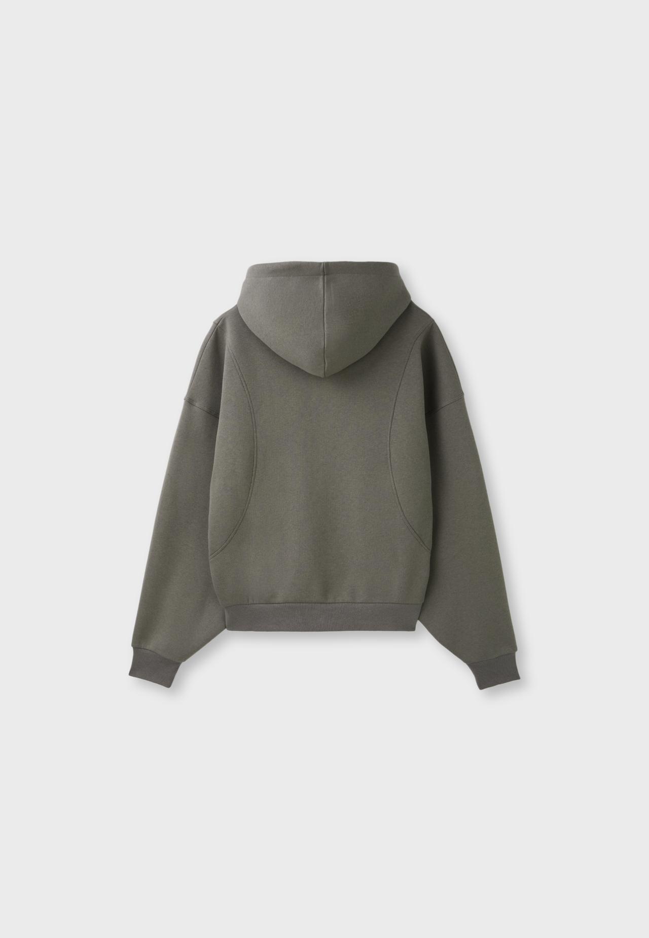 Printed text hoodie — Khaki