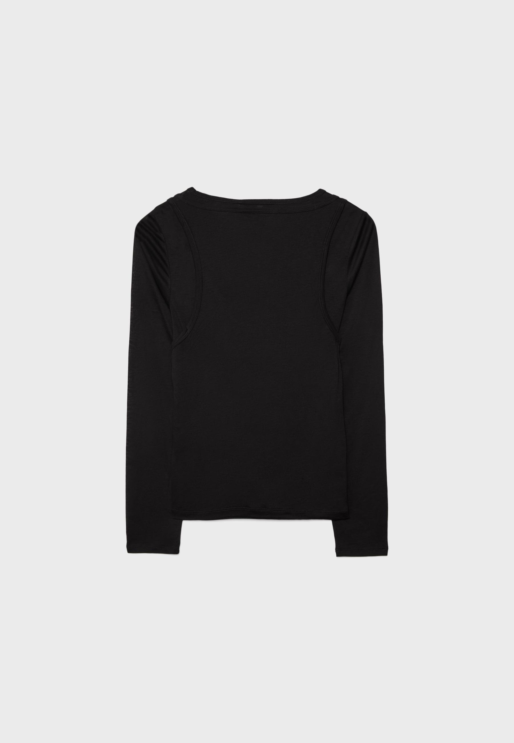 Ecocell double garment T-shirt — Black