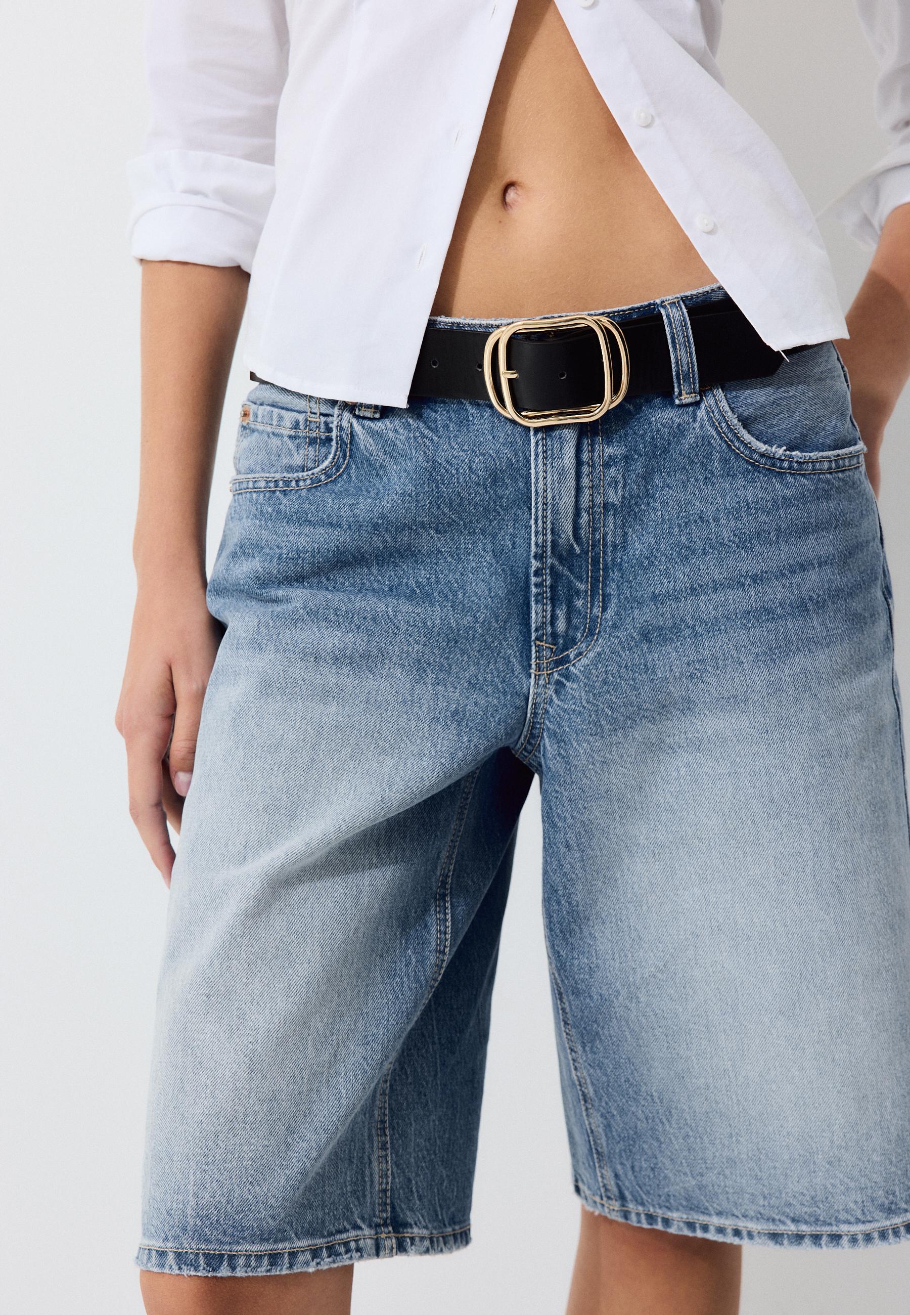 Belt with superimposed buckle — Black