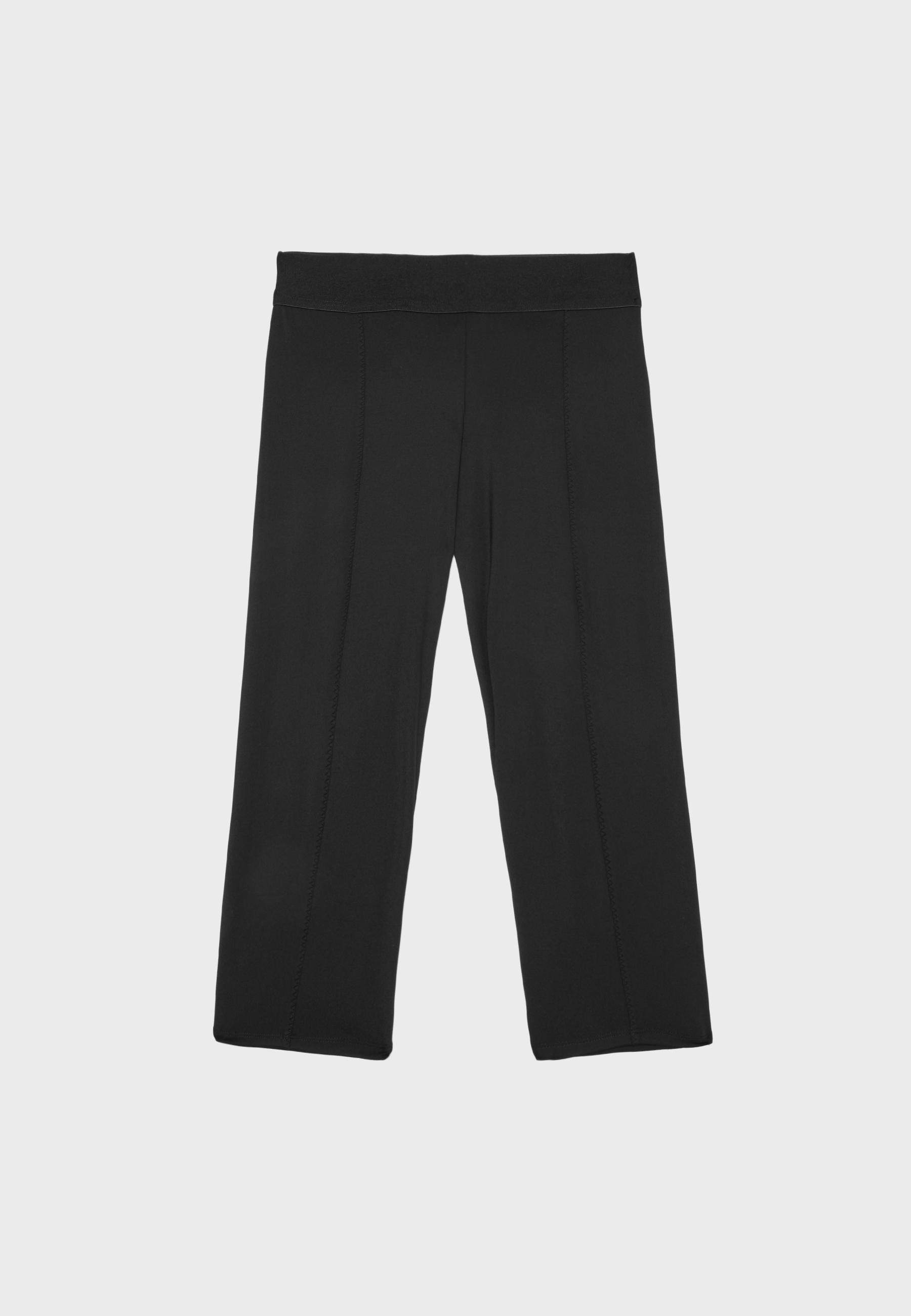 Elastic detail capris — Black