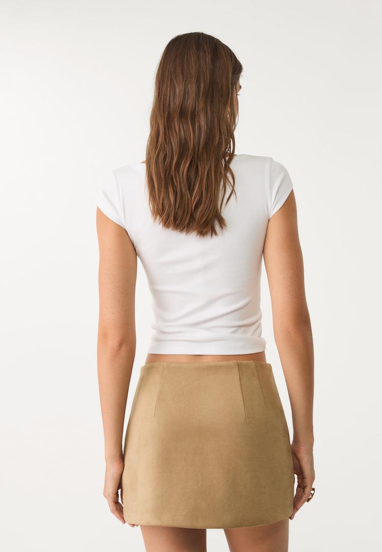 falda pantalon efecto ante