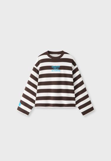 Striped sweatshirt — Brown 7