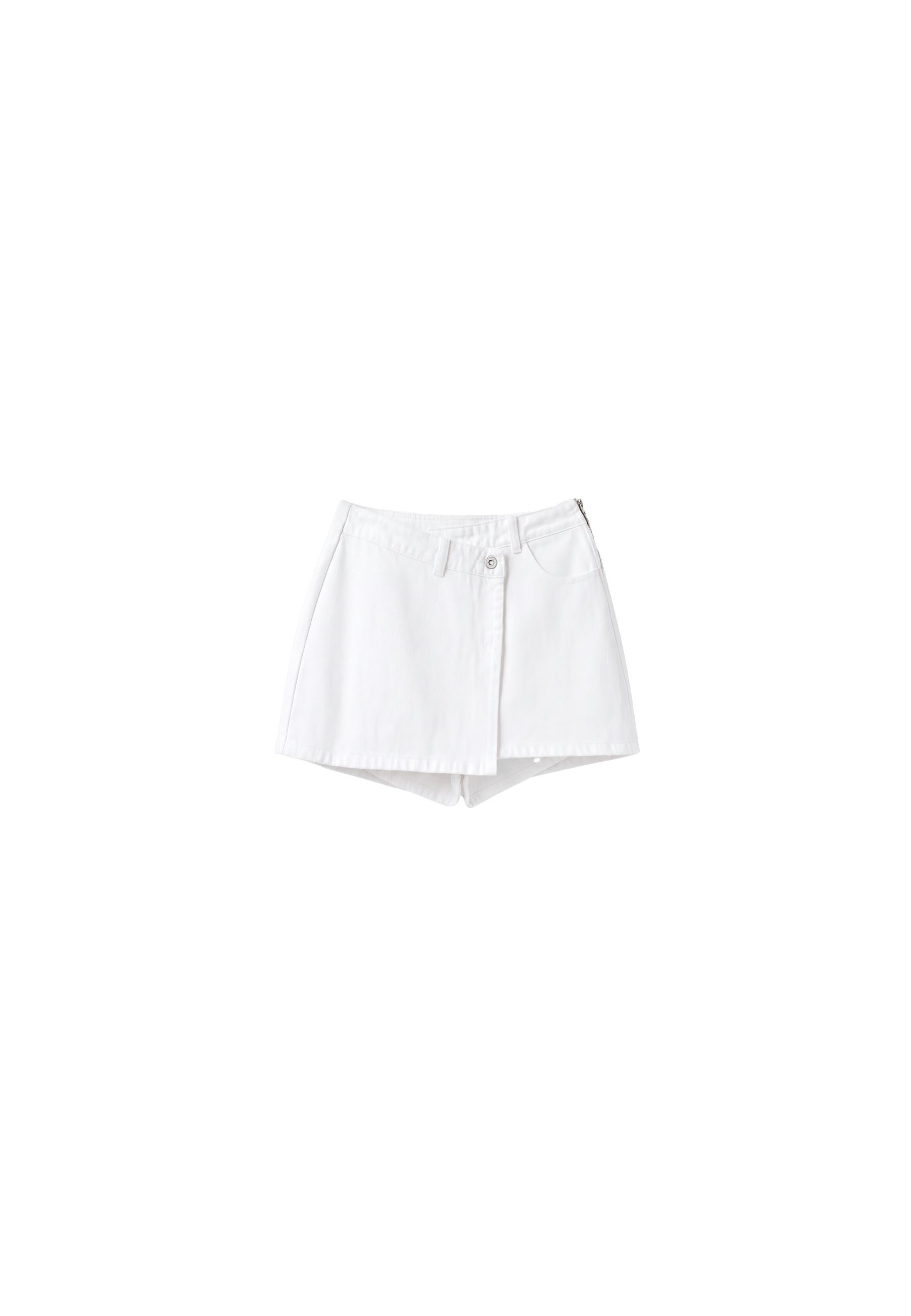 Crossover denim skort — Vanilla