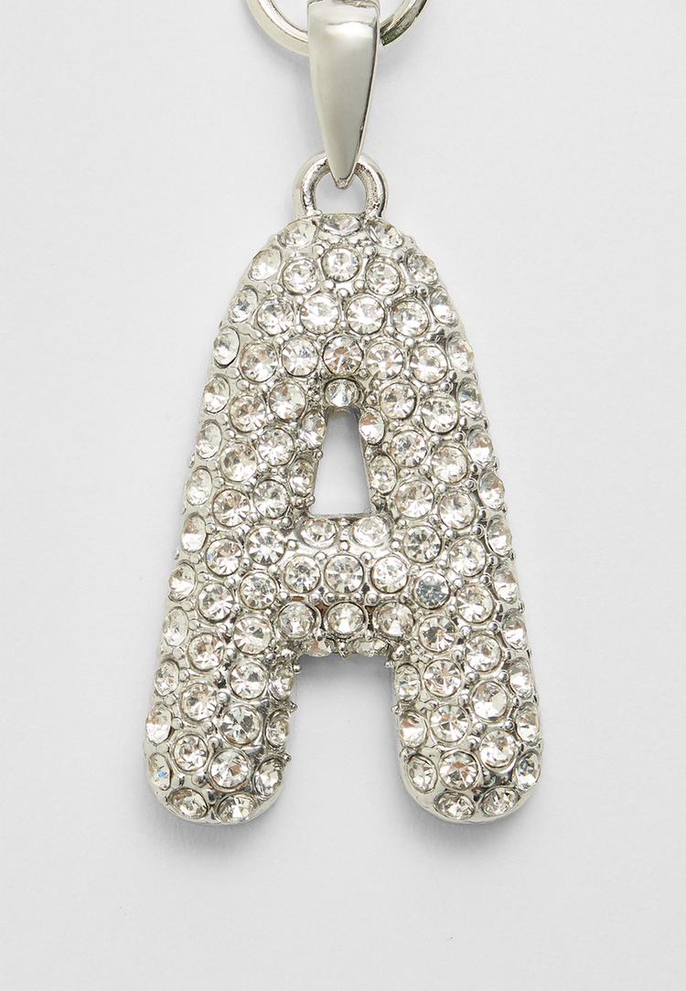llavero charm inicial brillos