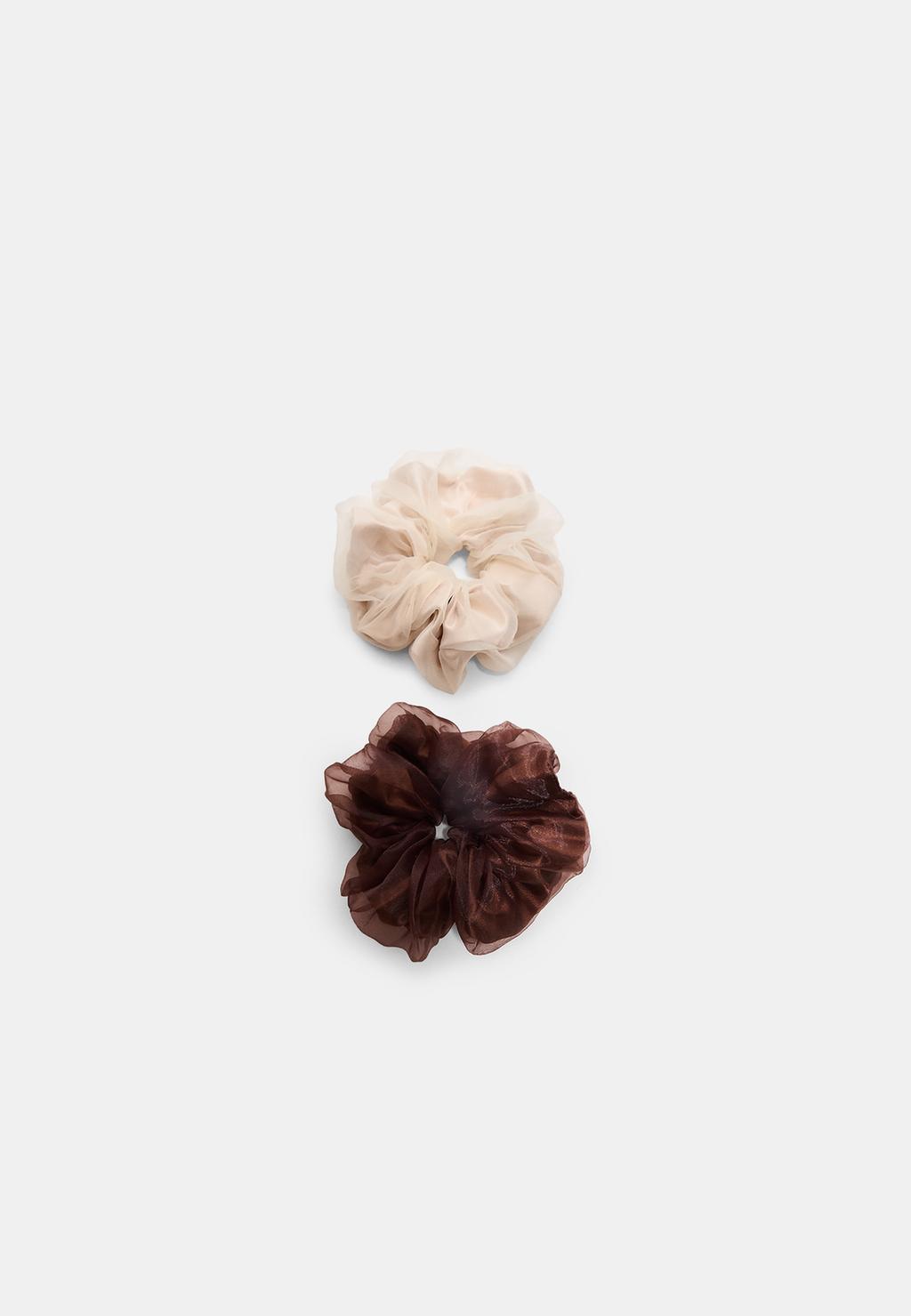 Set 2 elastici per capelli in organza