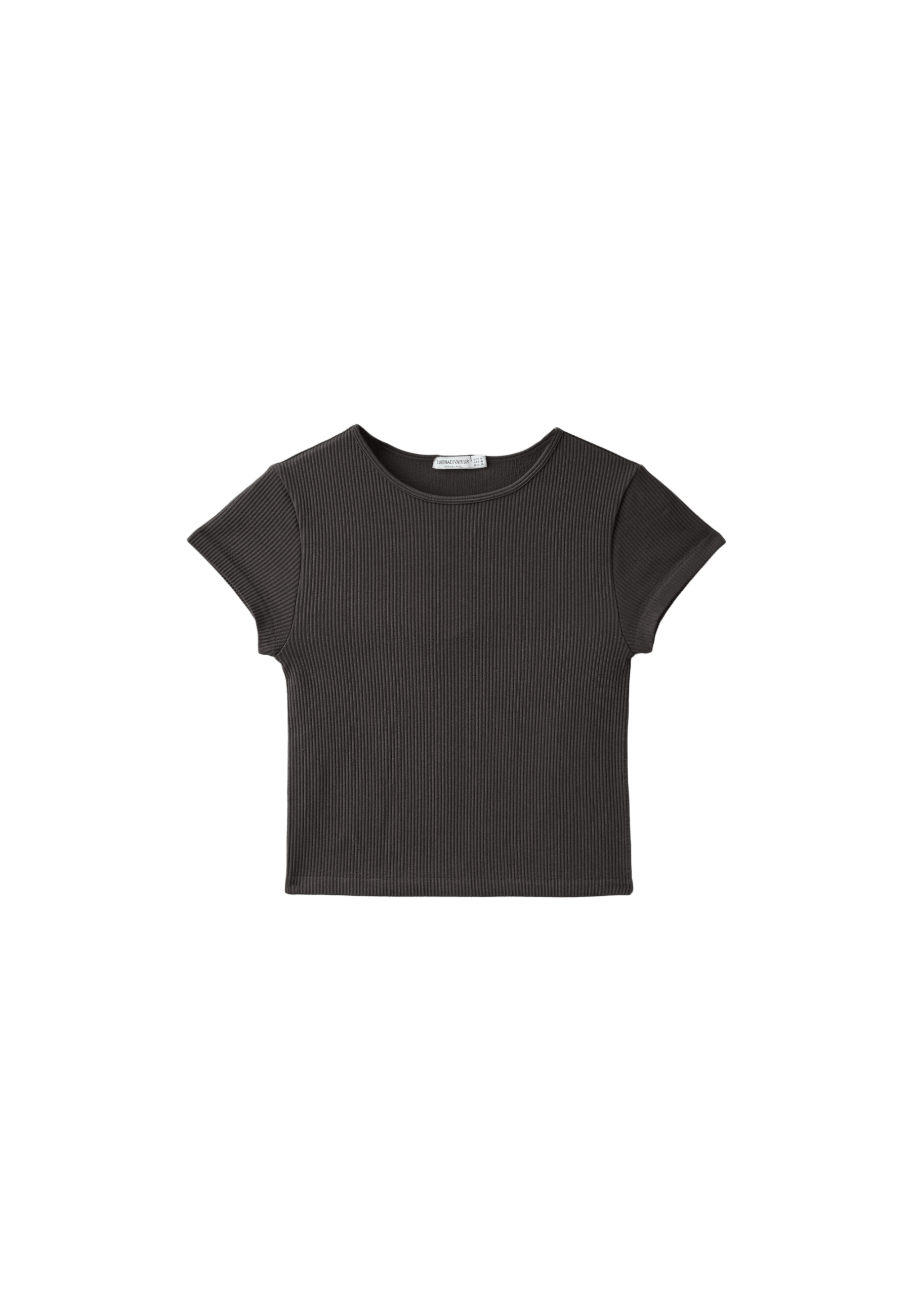 Seamless cropped T-shirt — Brown