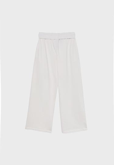 Washed-effect straight jogger trousers — Ecru 8