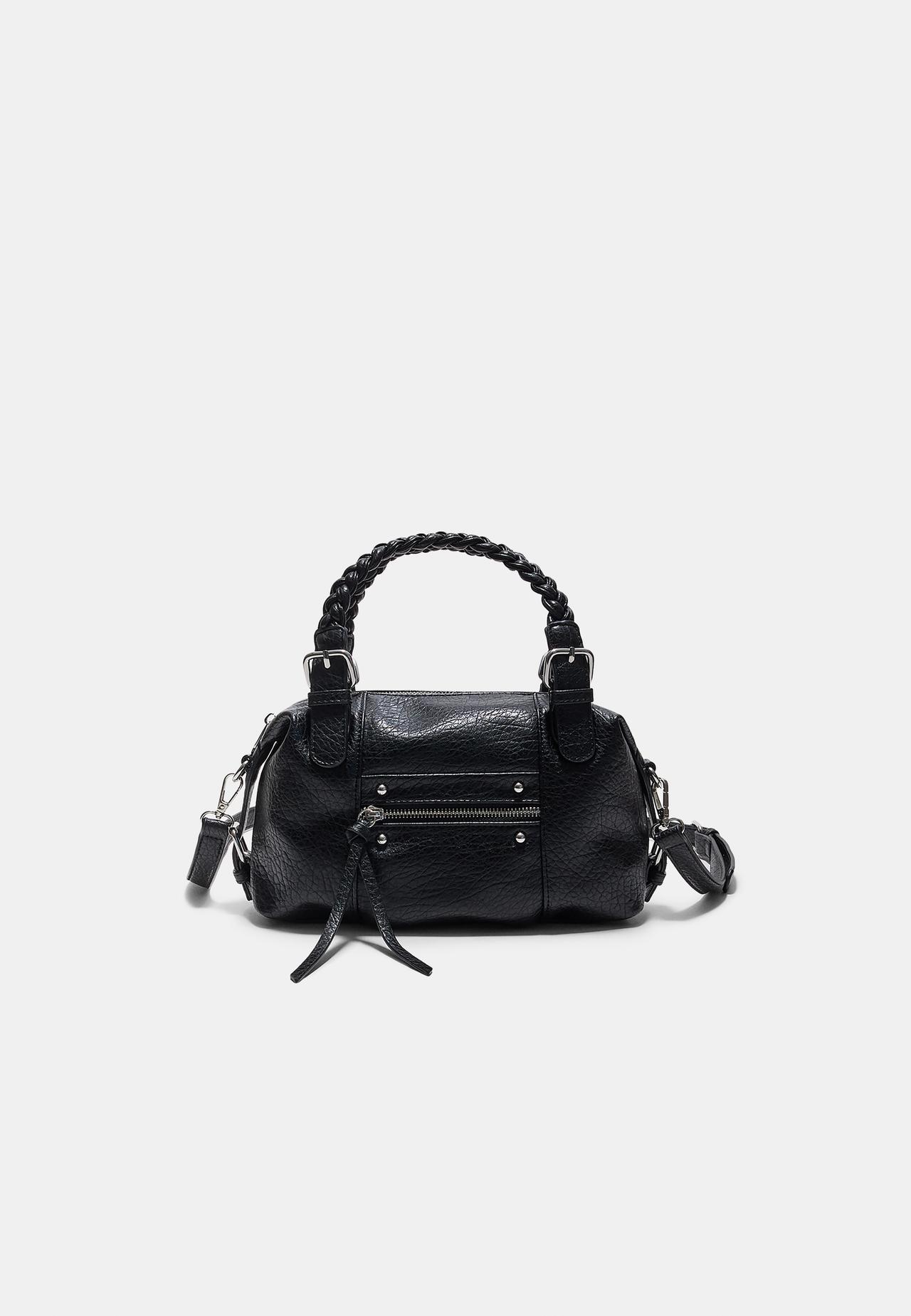 Braided handle bowling bag — Black