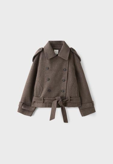 Oversize soft-touch trench coat — Brown 4