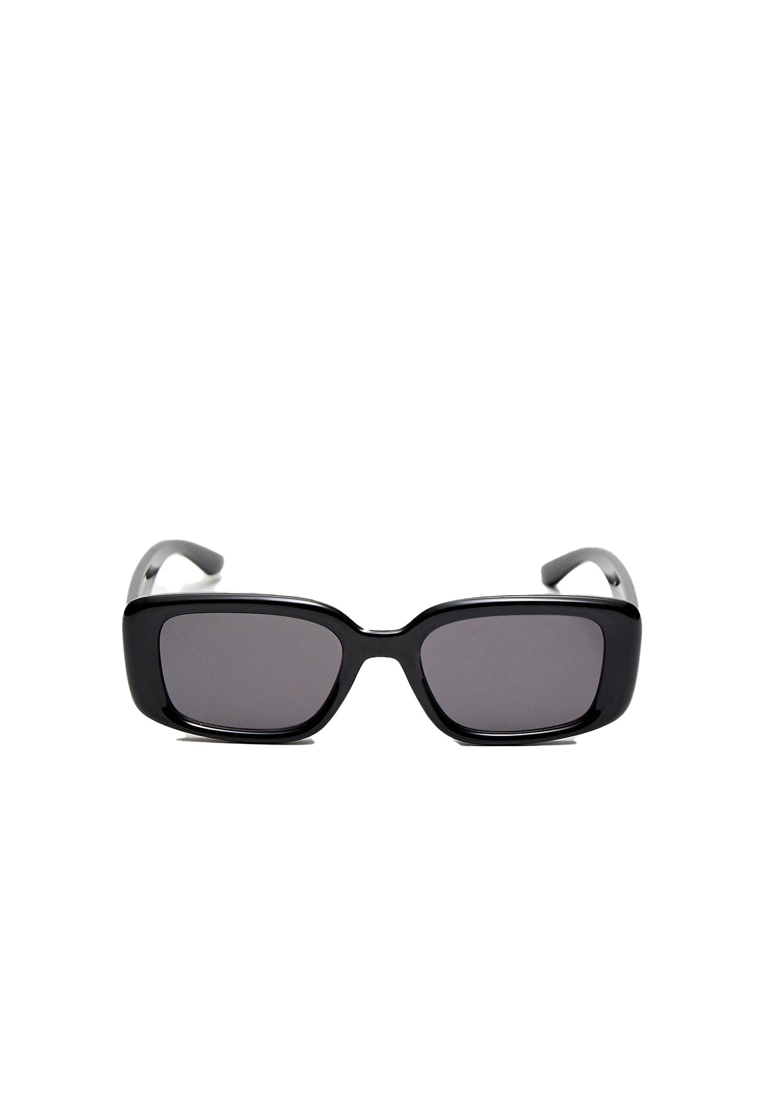 Tortoiseshell rectangular sunglasses — Black