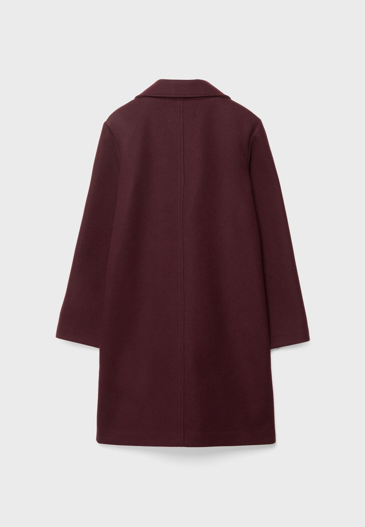 Midi button coat — Burgundy