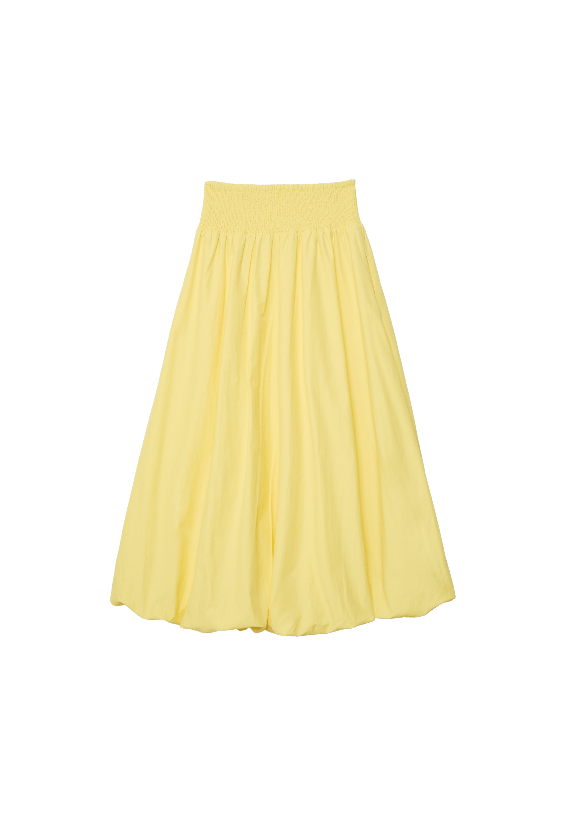 Poplin balloon long skirt — Gold