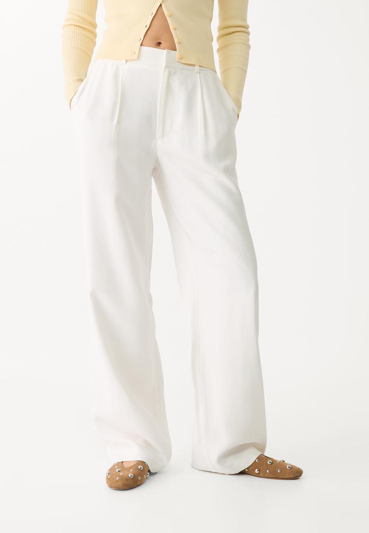 pantalon recto fluido pinzas