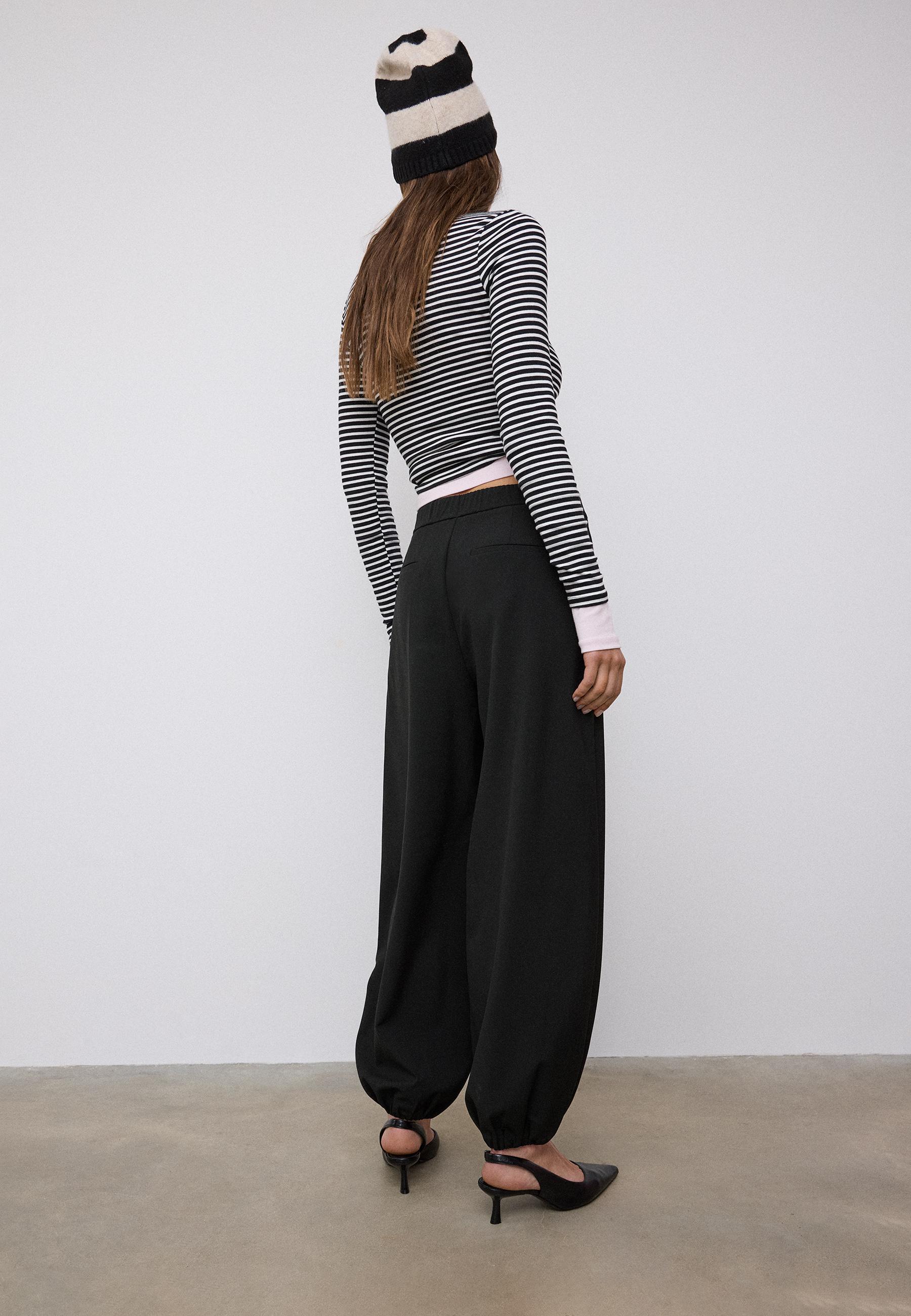 Balloon Dress Trousers — Black