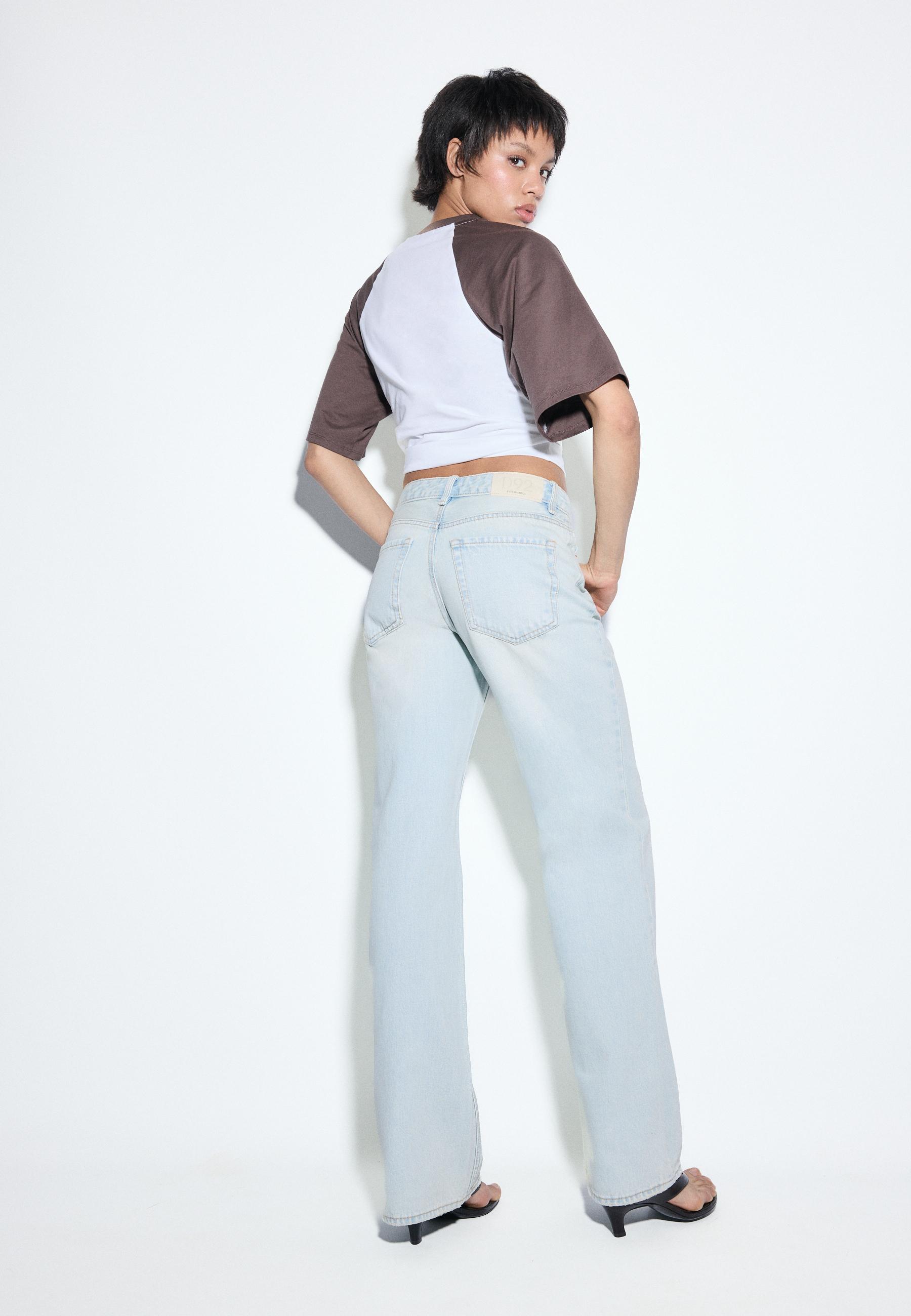 D92 straight fit geniş paça jean - Görsel 5