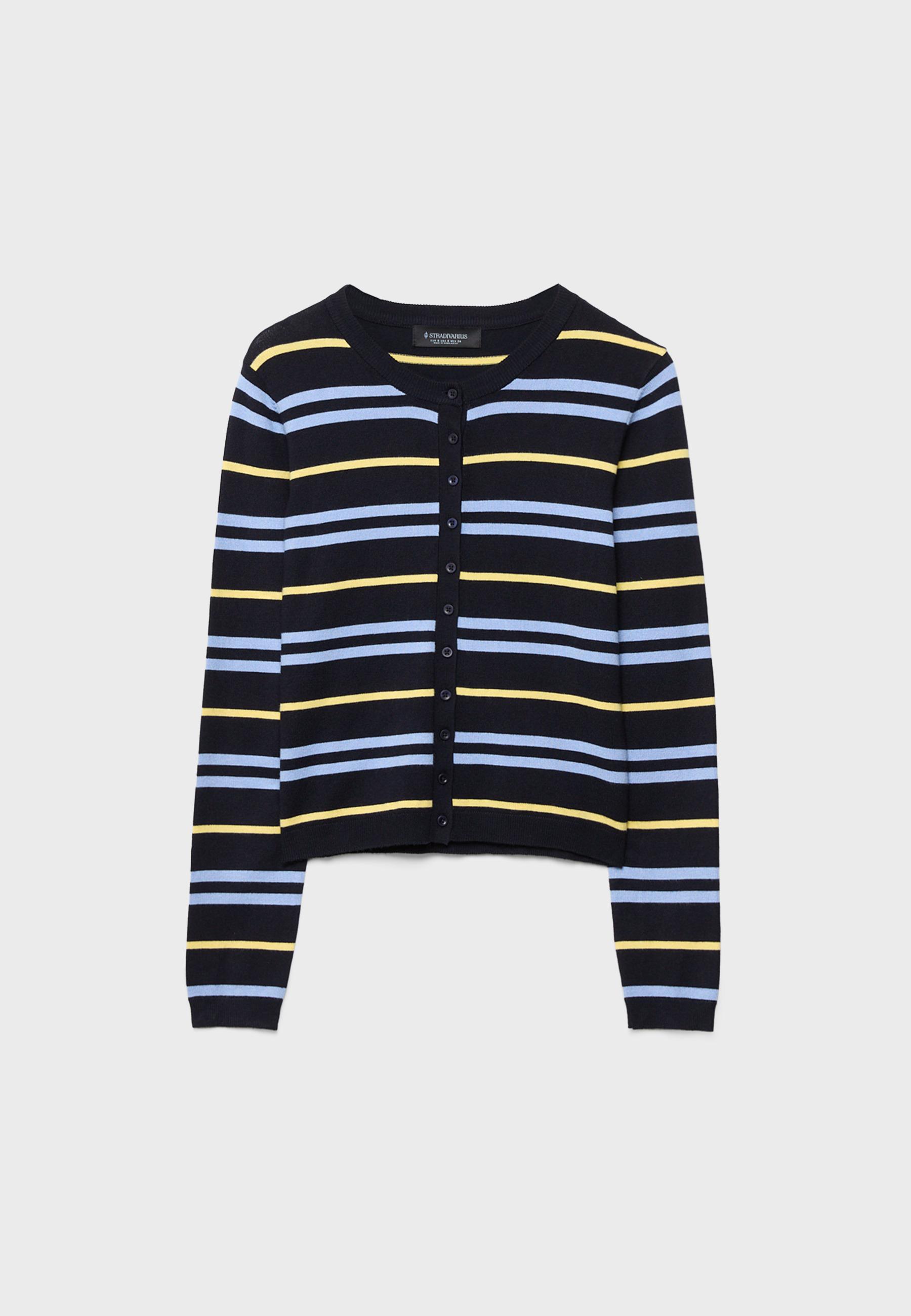Knit cardigan — Navy blue