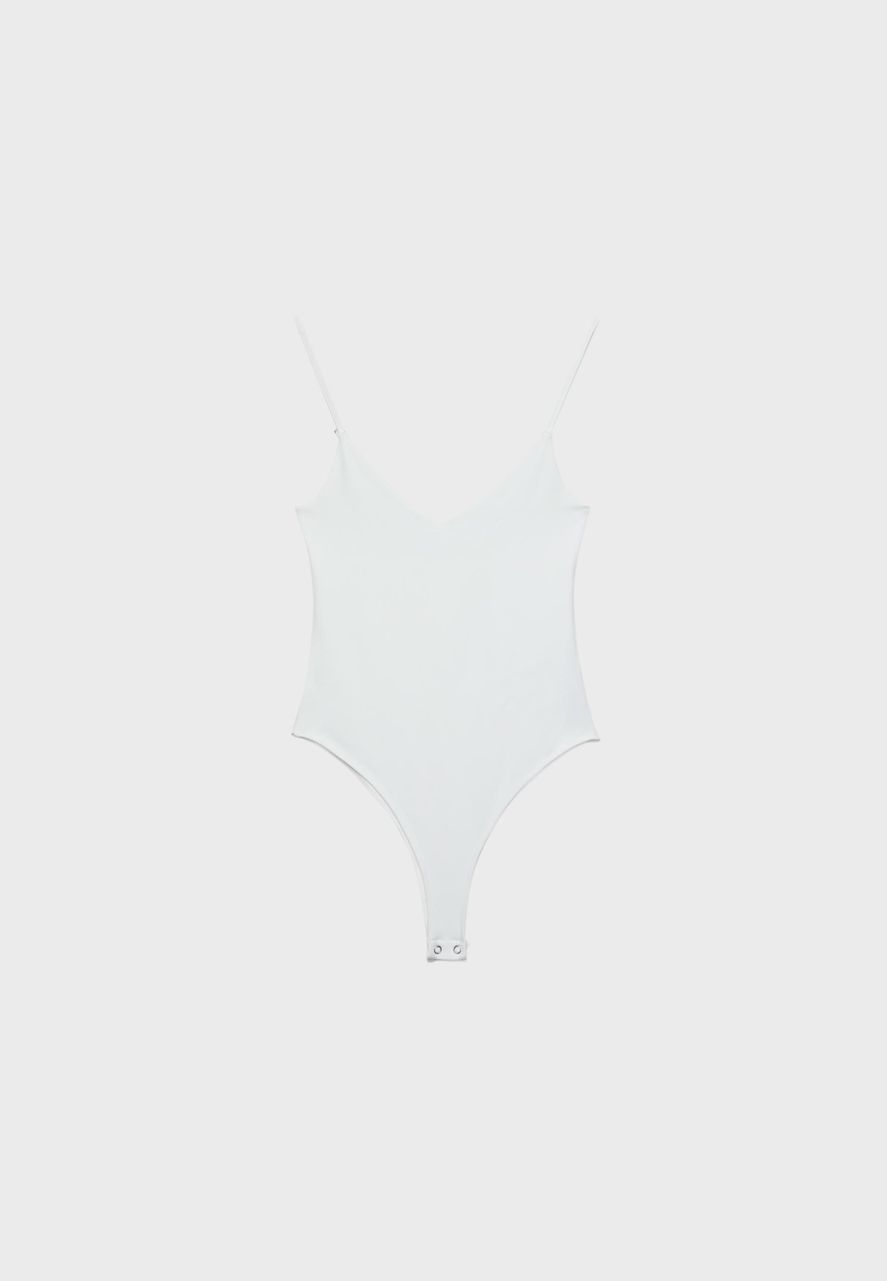 Basics bodysuit with straps - Women's fashion | Stradivarius