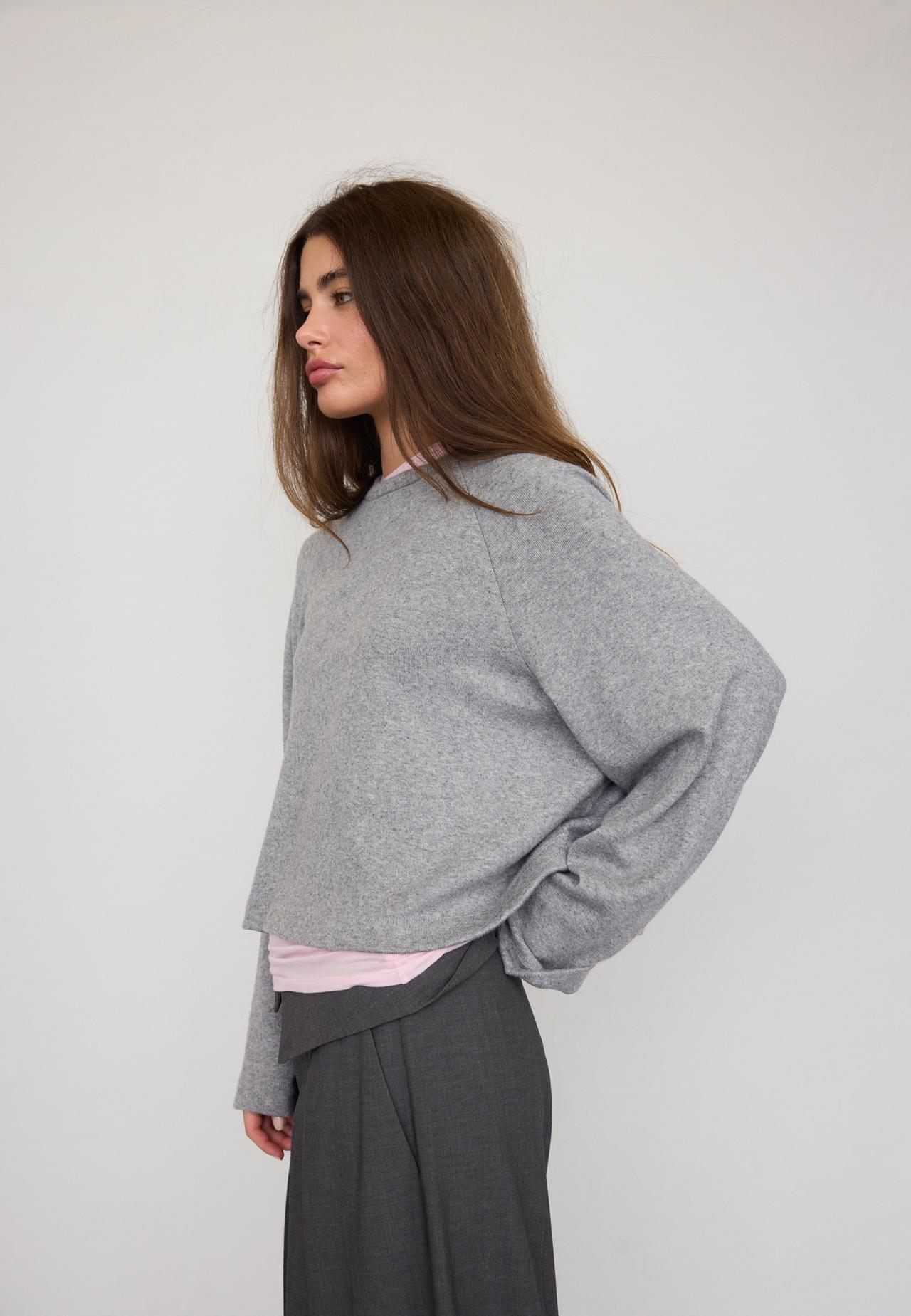 Raglan sleeve jumper — Dark grey