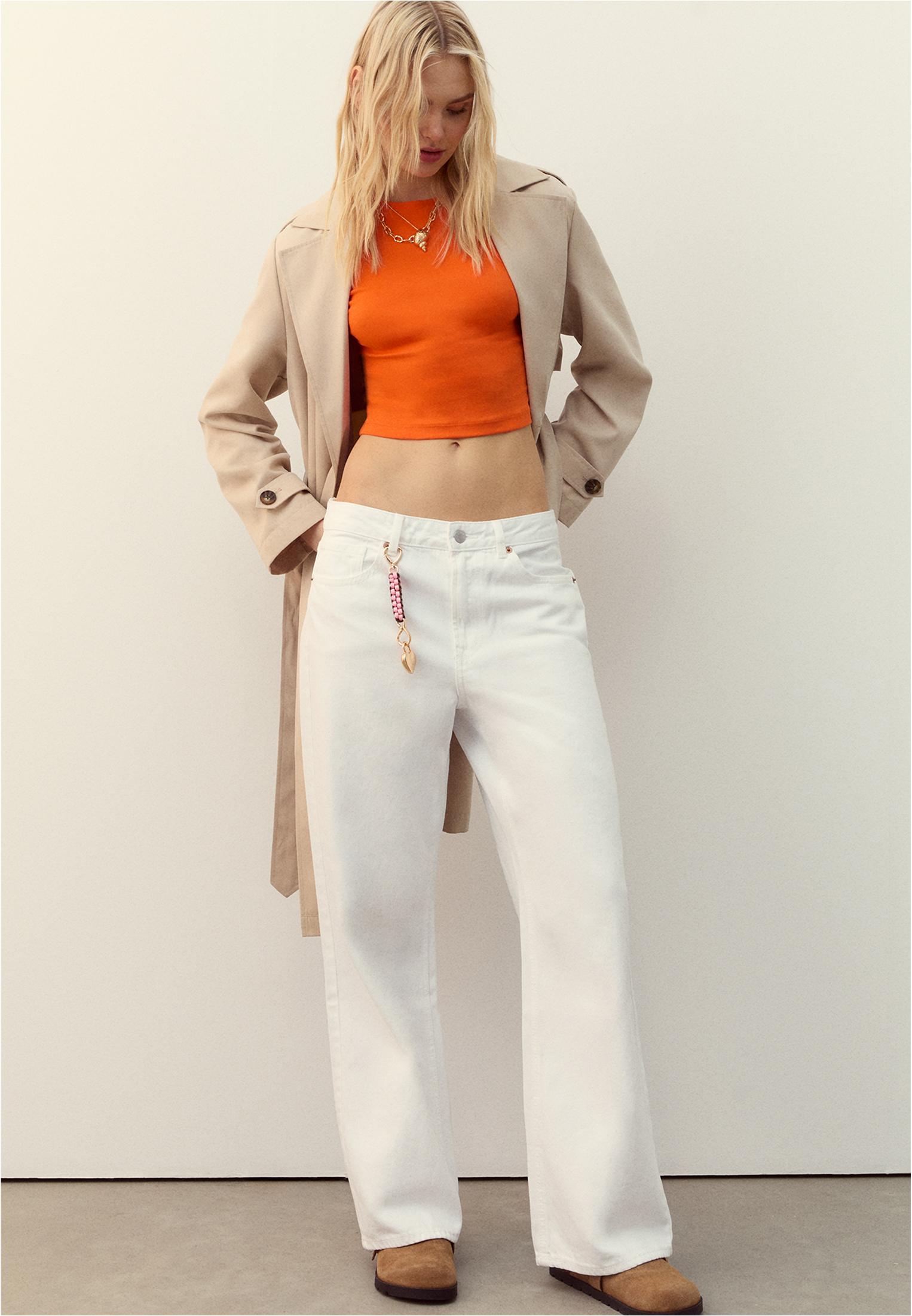 D92 Wide-leg straight-fit jeans — White