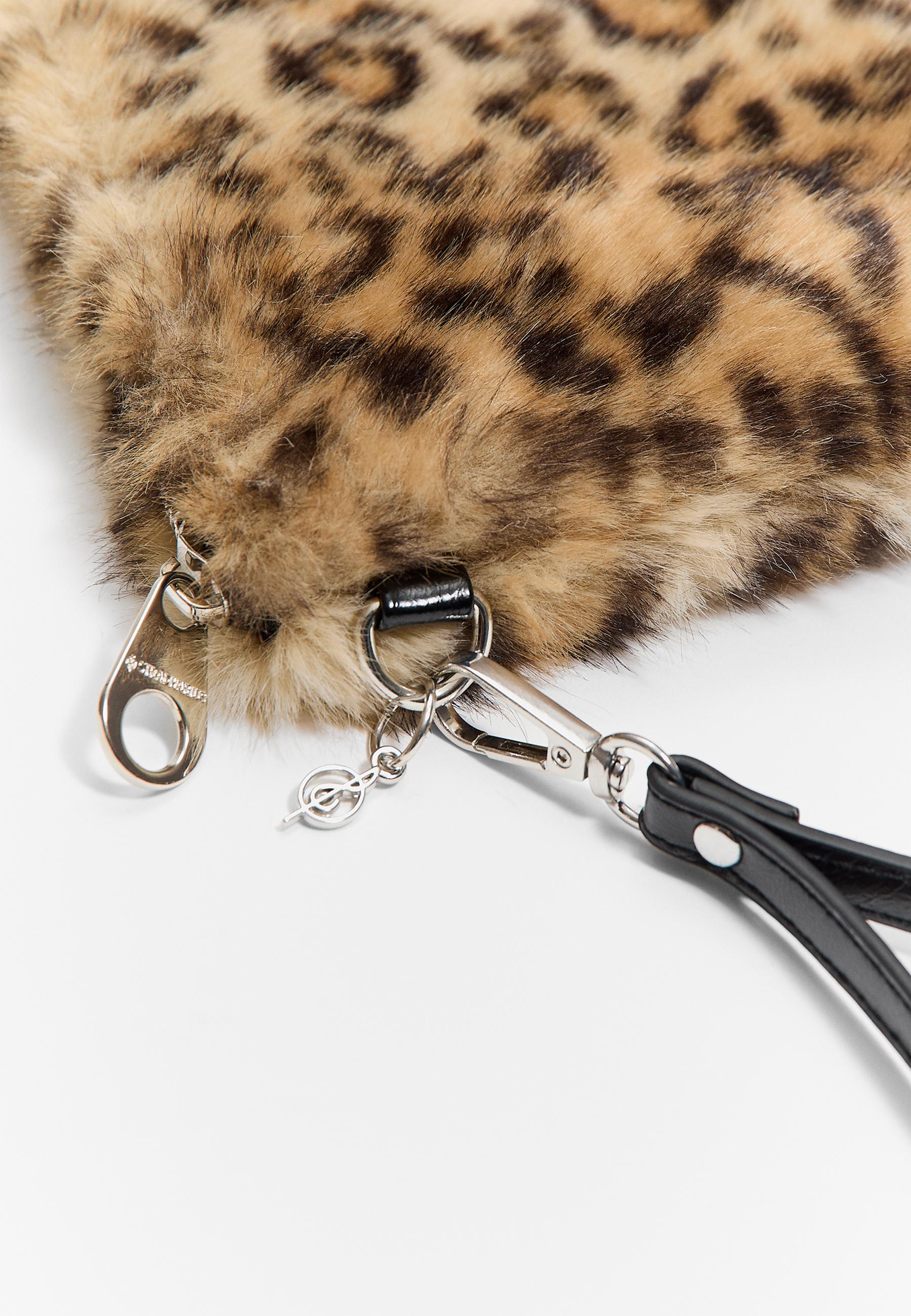 Leopard faux fur bag sale