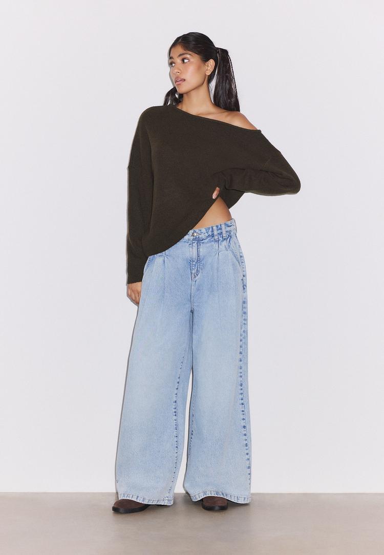 asymmetrische tricot trui