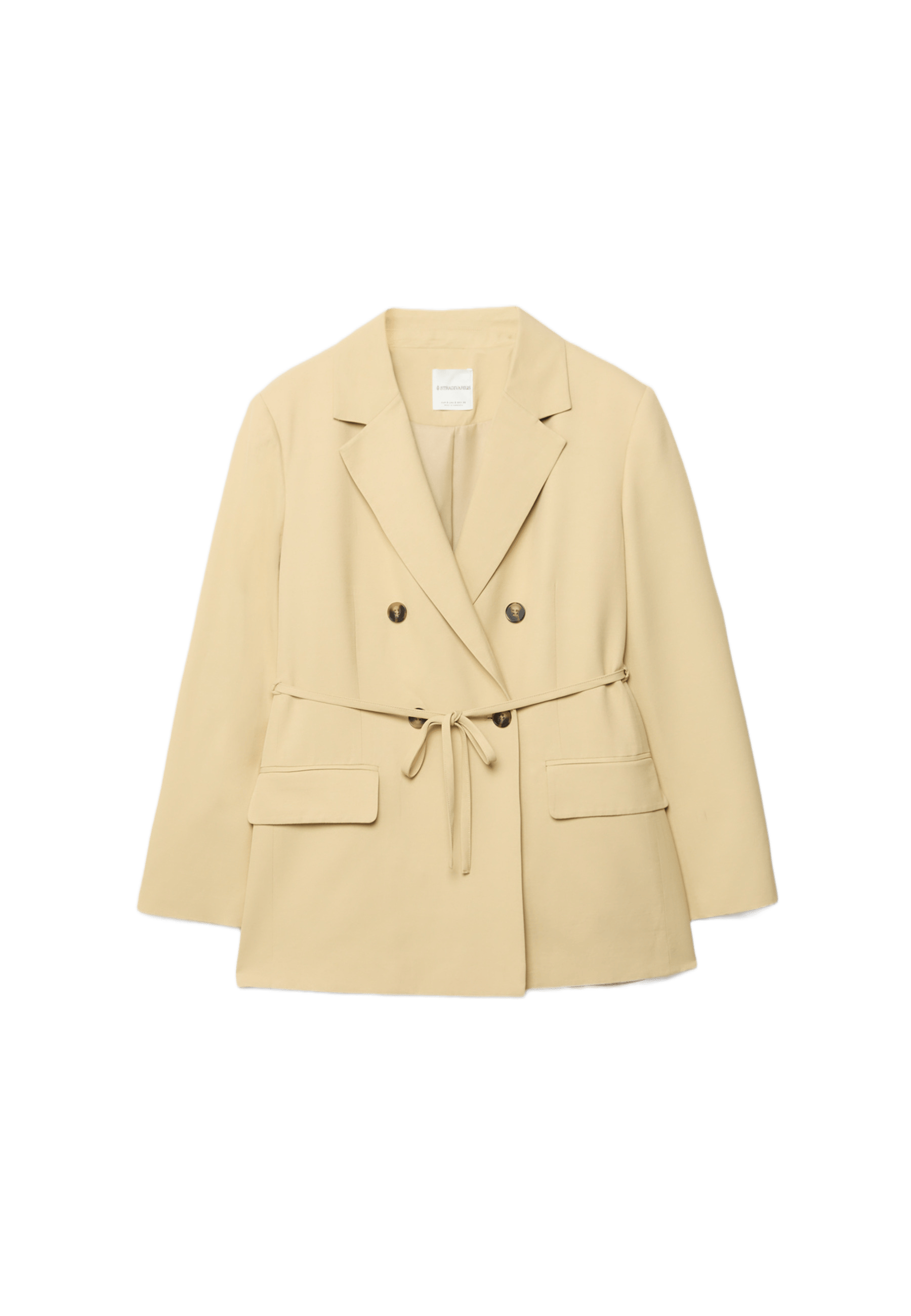 Belted blazer — Pastel yellow
