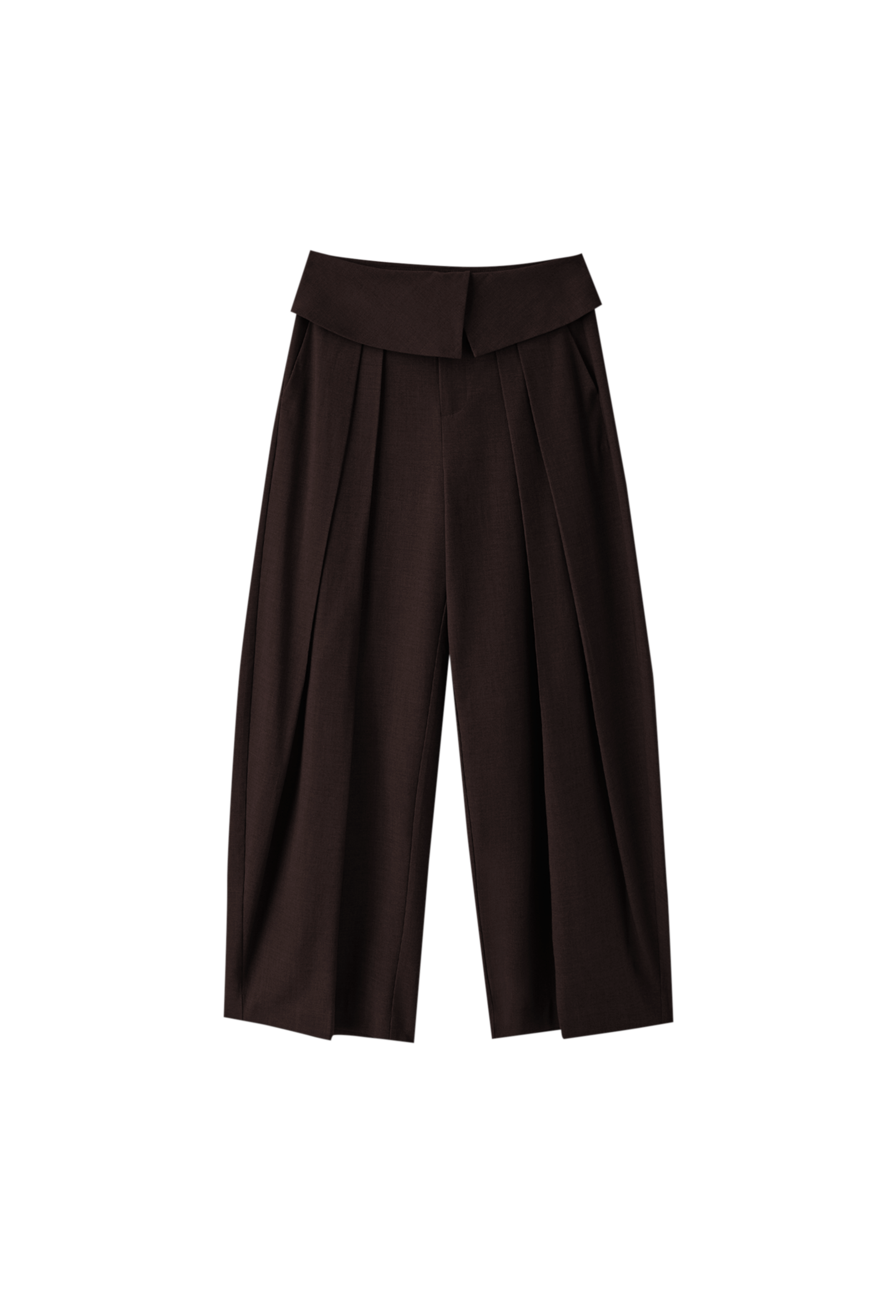 Stradivarius Kıvrık belli kumaş pantolon görsel 3