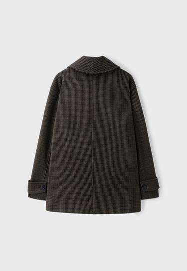Short shawl neck coat — Khaki 8