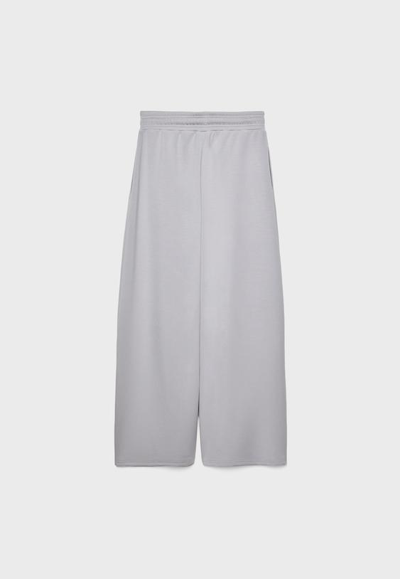 Yumuşak dokulu ve pilili jogger pantolon_1