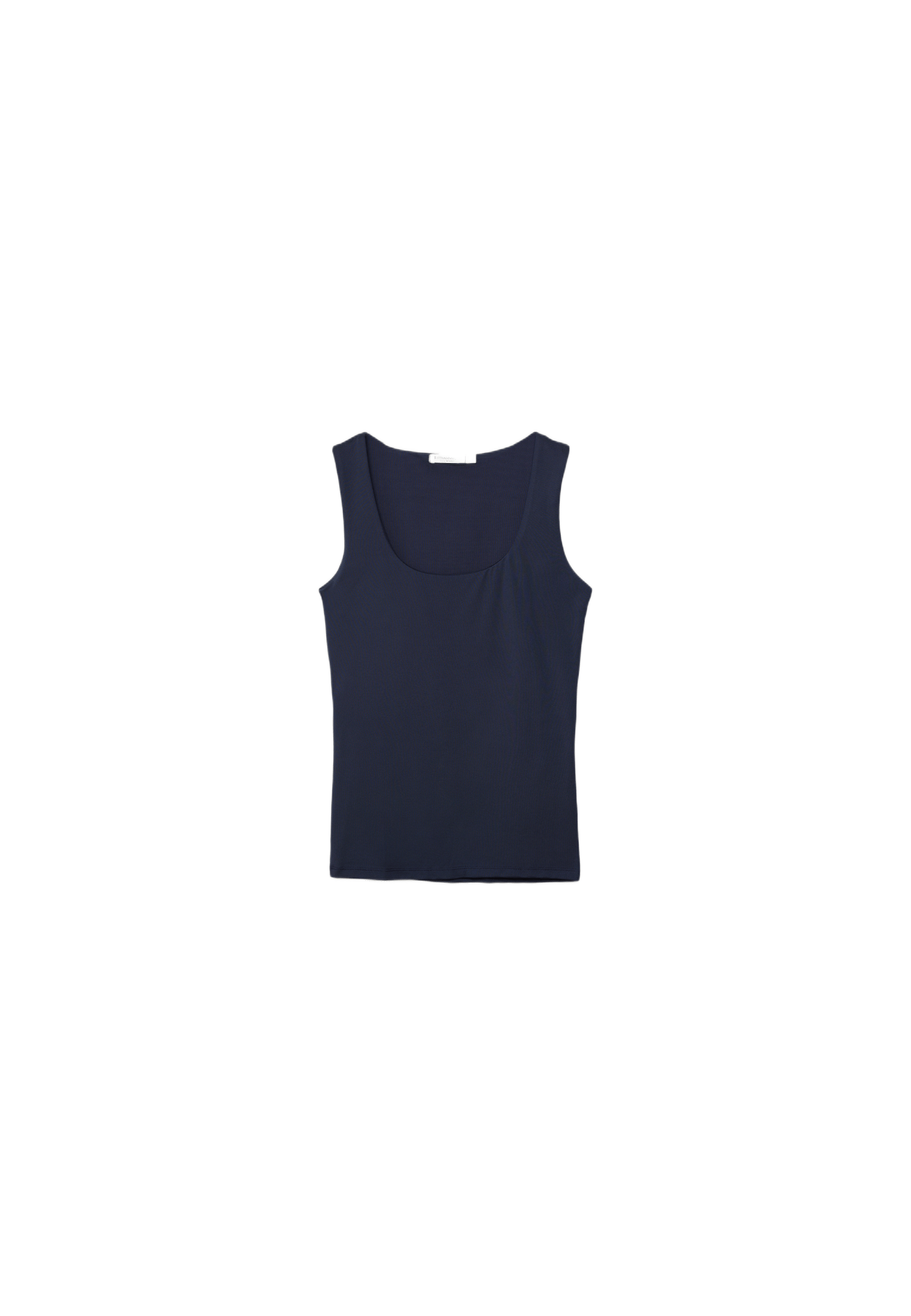 Polyamide wide-strap T-shirt — Navy blue