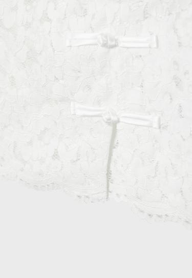 Lace top with toggle — White 10