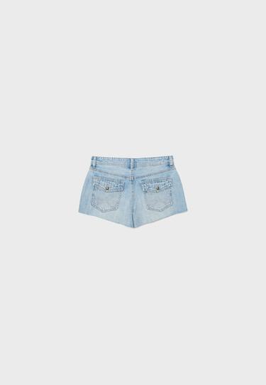 Low-rise denim shorts — MEDIUM LIGHT BLUE DENIM 6