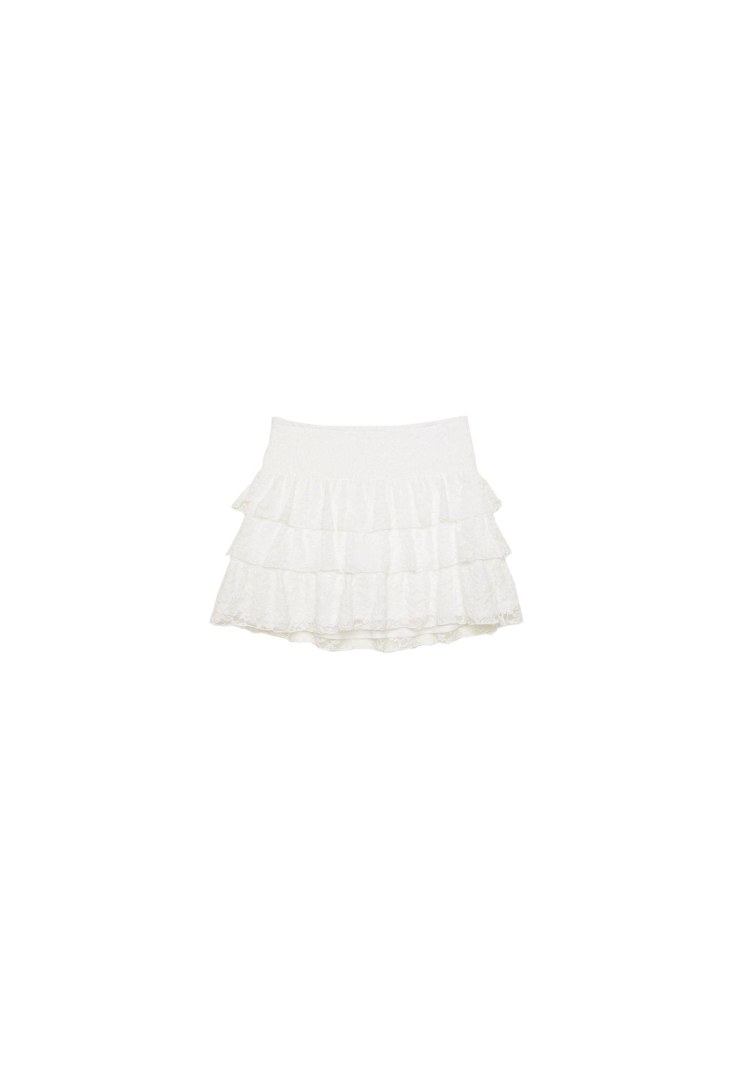 Dantelli şort etek - Görsel 11