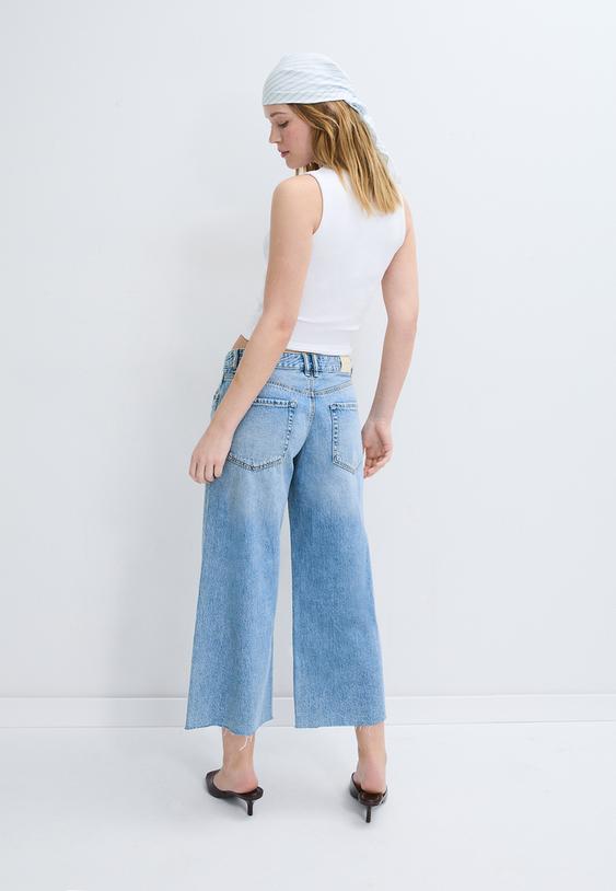 Дънки Пола-Панталон С Шал