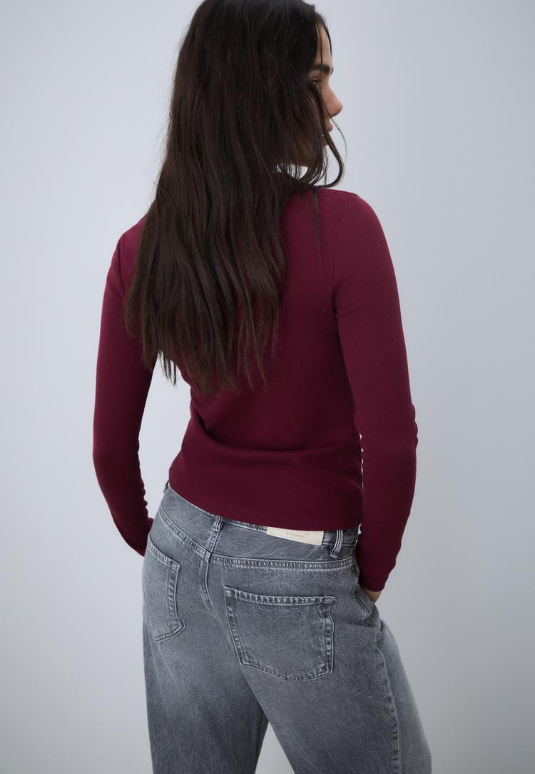 ribbed long sleeve t