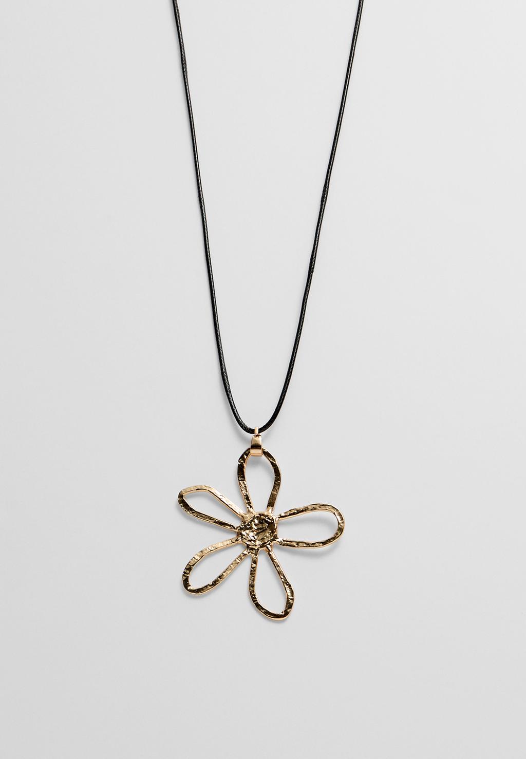 Collier cordon fleur