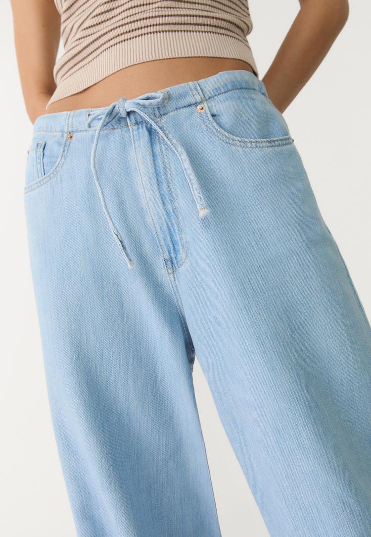 jeans straight fit fluido lazo