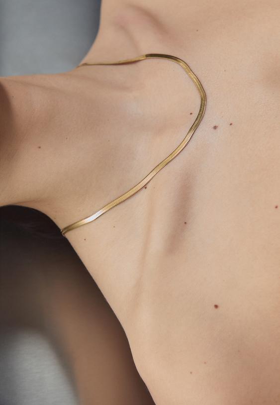 Stradivarius Waterproof Snake Chain Yellow Os