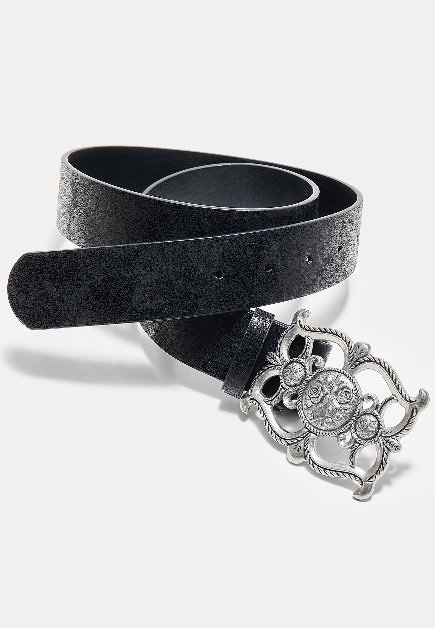 Romantic buckle belt — Black