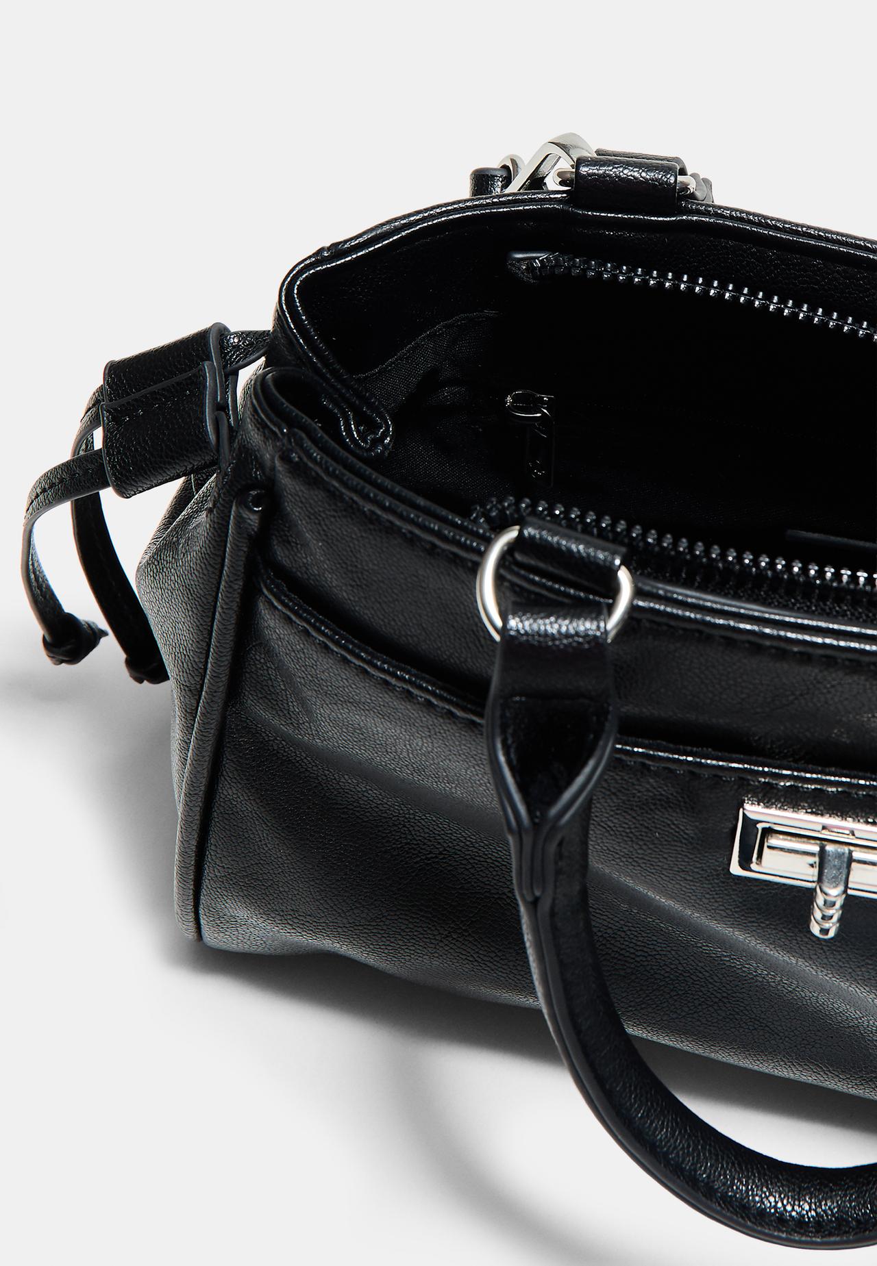 Mini flap city bag — Black